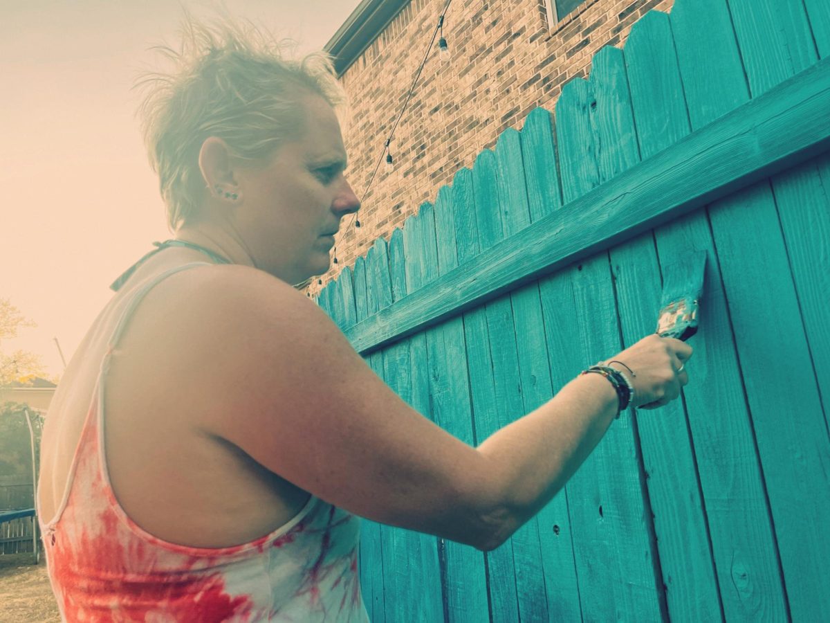 Mama painting the fence,
10/6/24
6:27 PM